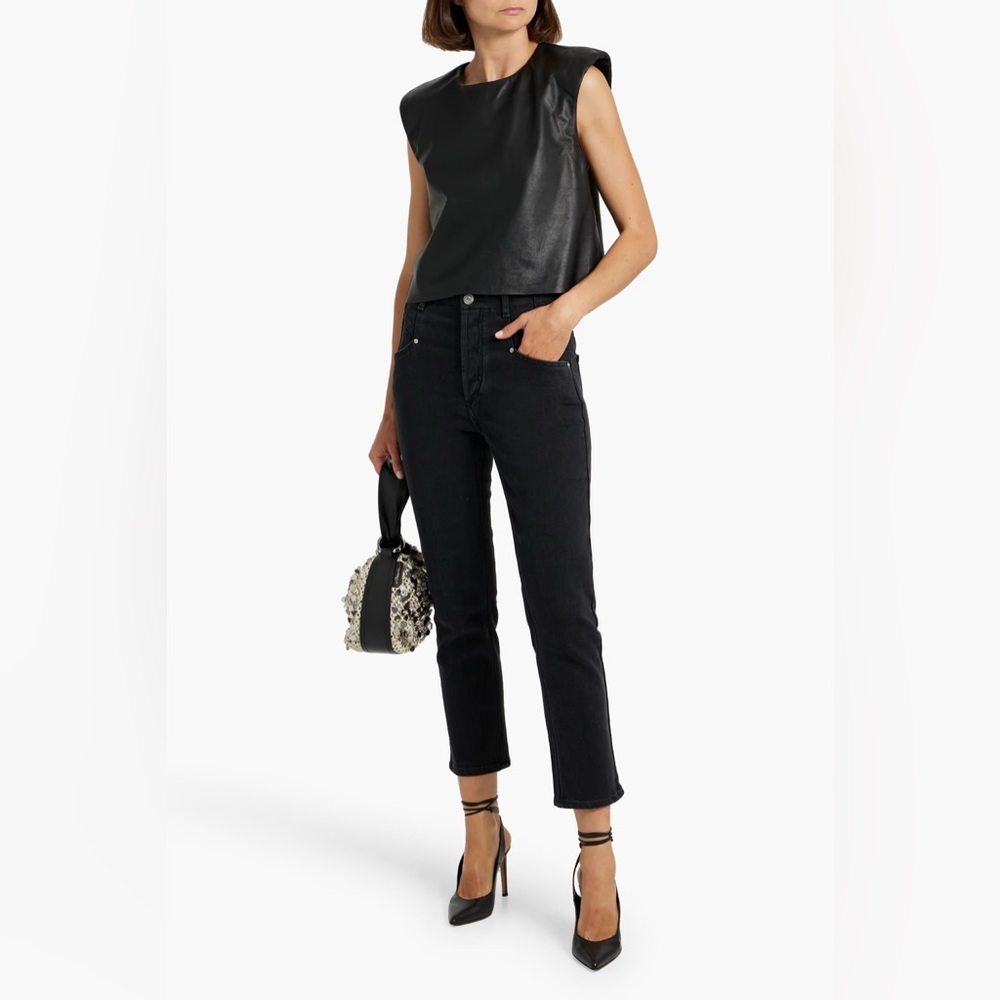 Isabel Marant ‘Niliane’ Cropped Slim Leg Jeans
